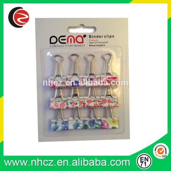 19MM Custom Printed Binder Clips in Blister Card