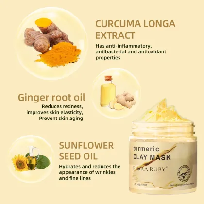 Turmeric Mud Mask for Deep Cleansing Facial Clay Skincare