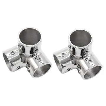 Marine Grade 316 Stainless Steel 3 Way Corner Elbow Boat Handrail Fitting