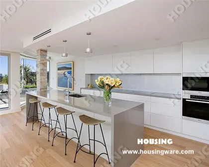 Customized Design Lacquer Kitchen Cabinet with Blum Accessories