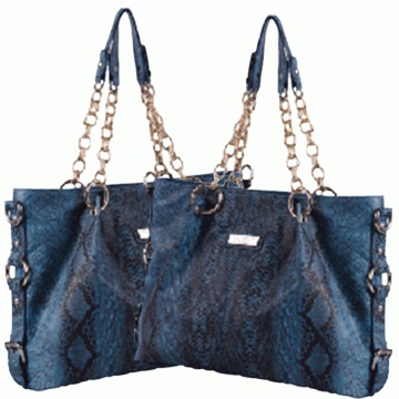 Popular women's fashionable blue handbag for foreign trade