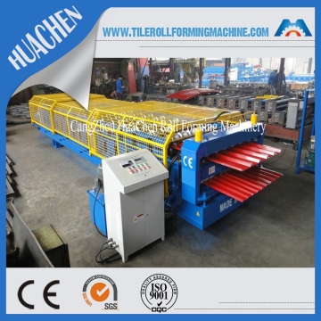 ce double layer metal tile roll forming machine making roof/ wall panel