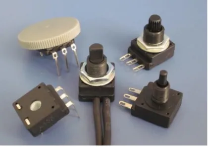 10-Click Detent Potentiometer" 

This title encapsulates the key elements of the description, highlighting the specific type and number of clicks. However, if the exact number is not critical, "Click Detent Potentiometer" would also work well.