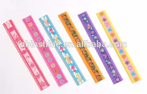 30cm plastic ruler with sticker , plastic ruler , promotion ruler