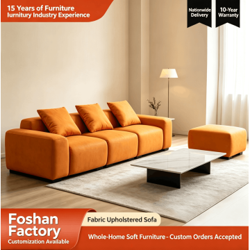 Sofa Fabrik Oren Moden untuk Pangsapuri Kecil