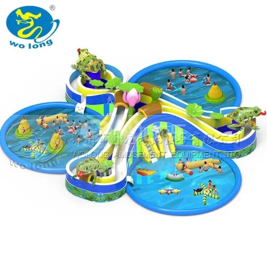 Outdoor 0.55mm Plato PVC inflatable water park slide for sale