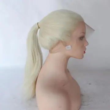 Preplucked hairline high temperature fiber heat resistant free part hand tied synthetic full lace wig in stock