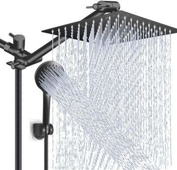 GALENPOO 10 Inch High Pressure Rain Shower Head with Adjustable Extension Arm