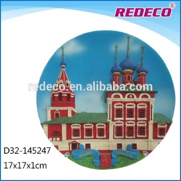 Resin handpainted 3d resin plate