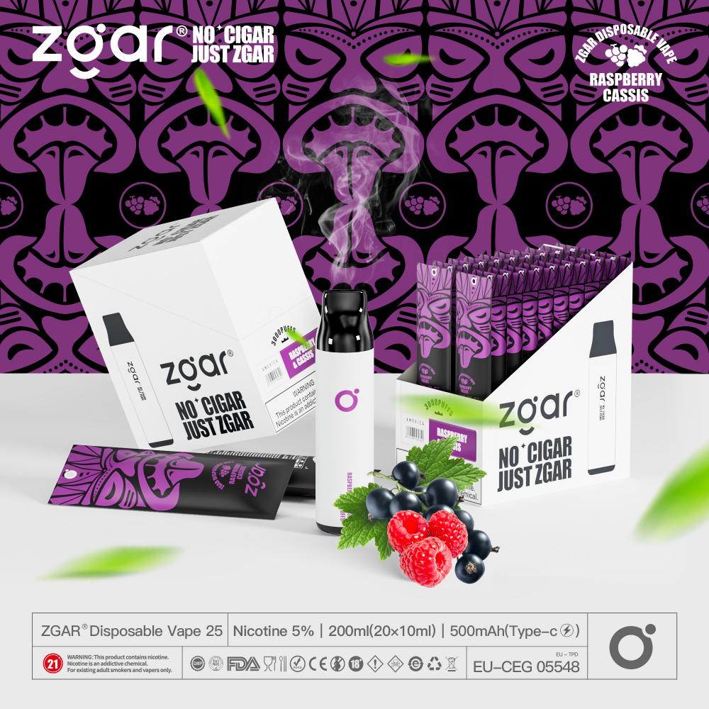 Zgar الشهيرة يمكن التخلص من السجائر الإلكترونية vape
