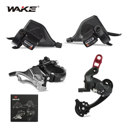 Bicycle Derailleur Set 24/27/30 Speed Shifters MTB Aluminum Alloy Transmission WAKE Bike Derailleur