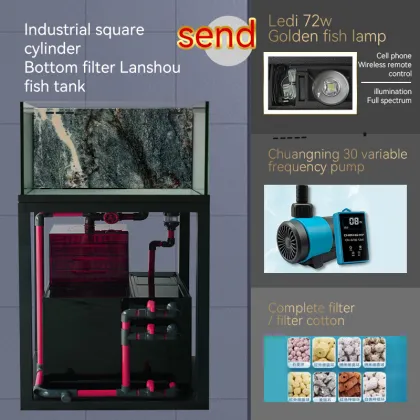 New Goldfish and Turtle Filter Square Fish Tank