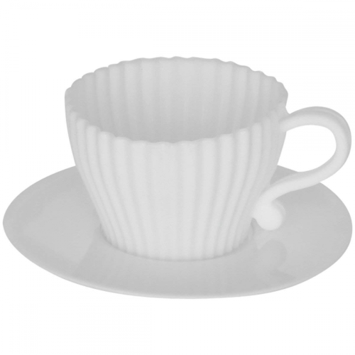 Food Grade Silicone Cup Cake Molds With Saucer