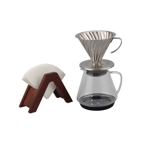 Stainless steel silver coffee dripper