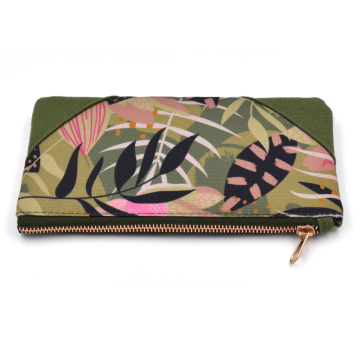 Ready Stock Zipper Canvas Glasses Bag with Metal Zipper