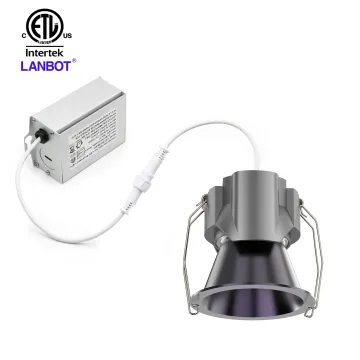 ETL Certified Adjustable LED Recessed Downlight: 10W Aluminum Anti-Glare Dimmable Trimless LED Ceiling Spotlight