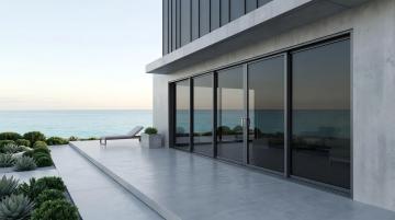 Three track Aluminum Sliding Door For Luxury Villas