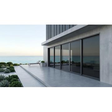 Porta deslizante de alumínio de três vias para vilas luxuosas