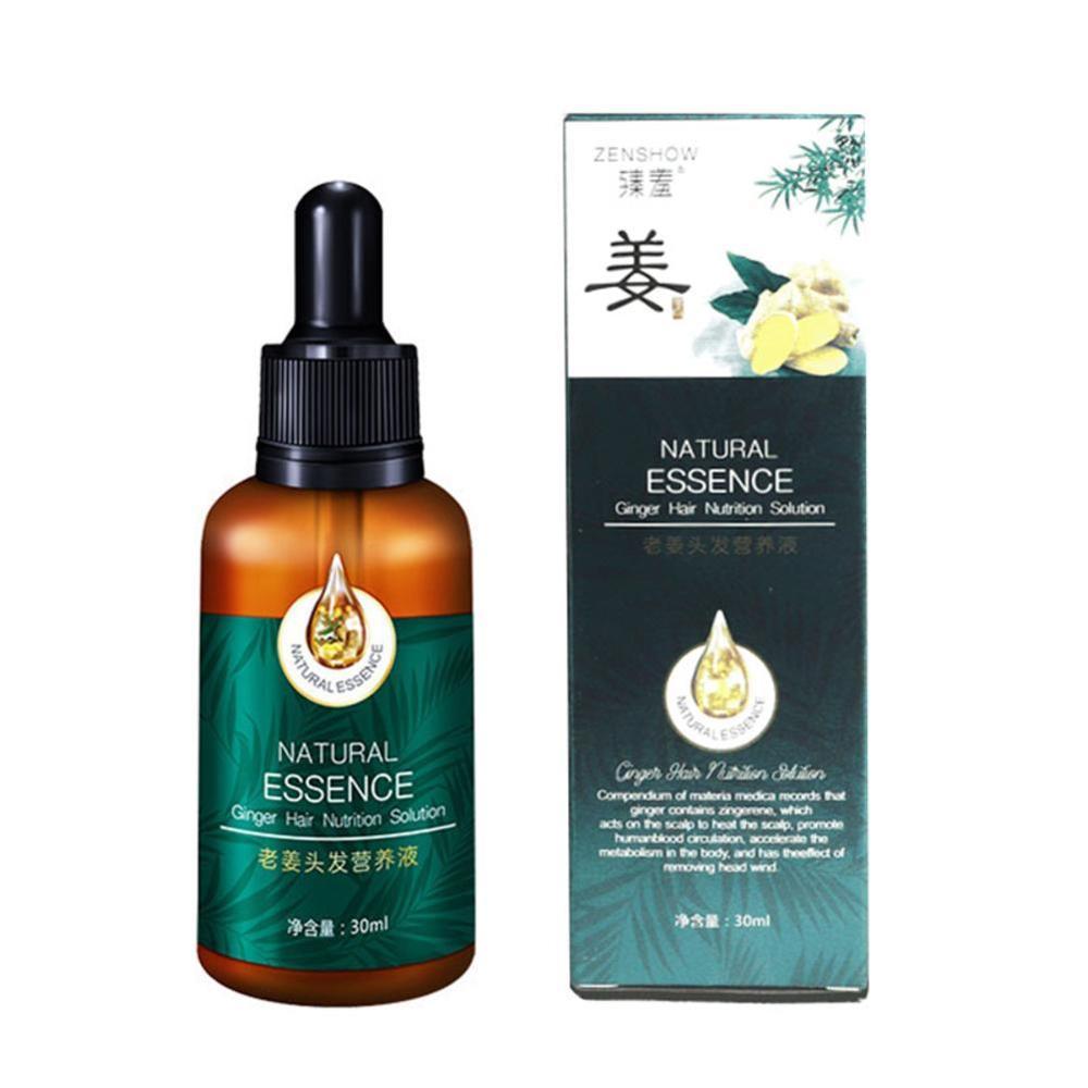 1pc 7X Rapid Growth Hair Treatment Anti Hair Loss Fast Growth Ginger Hair Oil Serum Essential 30ml J4F0