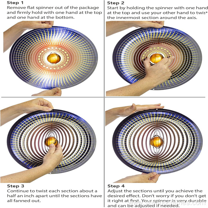 Solar-Powered Garden Wind Spinner for Outdoor Decor