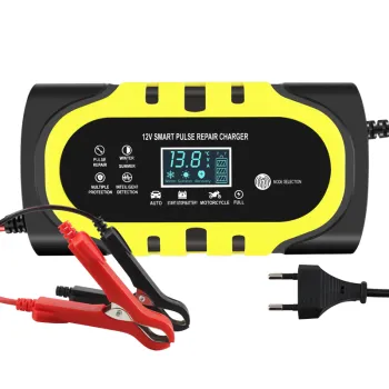 12V 10A/15A Smart Battery Charger for Cars, Motorcycles, AGM, Gel, and SLA Batteries