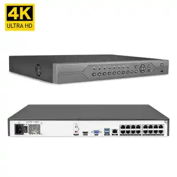 H.265 POE Port LAN Port 16CH 4K IP NVR