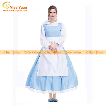 Beauty and the beast women halloween Maid costume