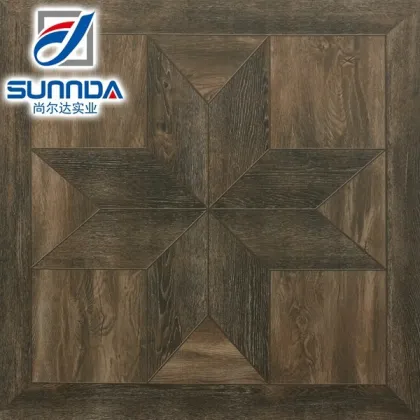 Living Room Balcony Tiles Inkjet Digital Classical Pattern Glaze Ceramics Like Wood Rustic Porcelain Tile