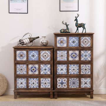 Wooden Accent Living Room Storage Cabinet