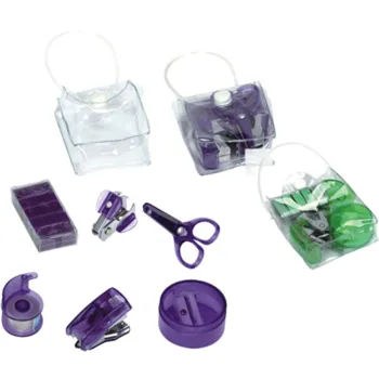 Promotional Plastic 6-in-1 Stationery Gift Set with PVC Pouch