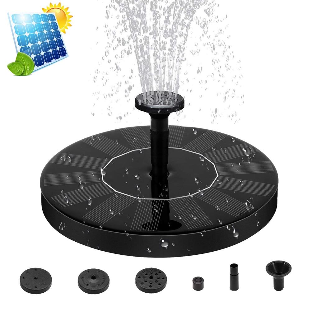 Yeahmart Floating Solar Powered Water Fountain Pump Pond Tank Pool Bird Bath Fountain Outdoor Garden Patio Decor Lawn Decoration