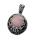 Pendentif en pierres précieuses en alliage cabochon avec quartz rose 20MM