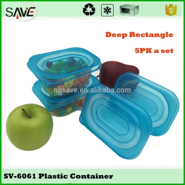 Hot sale 280ML easy pack FDA SGS plastic food storage box bin with colorful lid