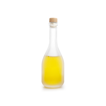Botella de vino de vidrio mate de 250 ml con corcho