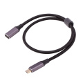 Cabo de extensão do adaptador USB C C para feminino