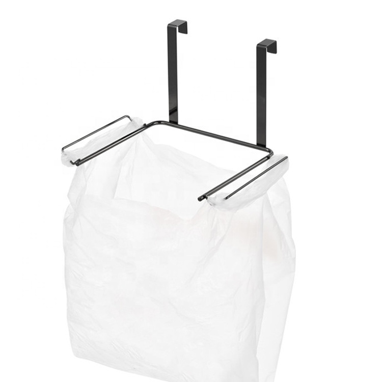 Kök förvaring hängande rack hyllan metall sopväska hållare shopping plastpåse hållare