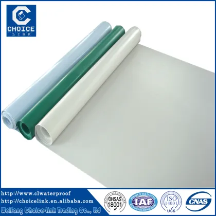 PVC material with reinforcement for roofing