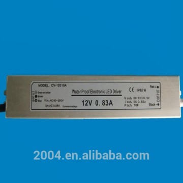 home small waterproof led transformer/led lighting power supply 10W 12V