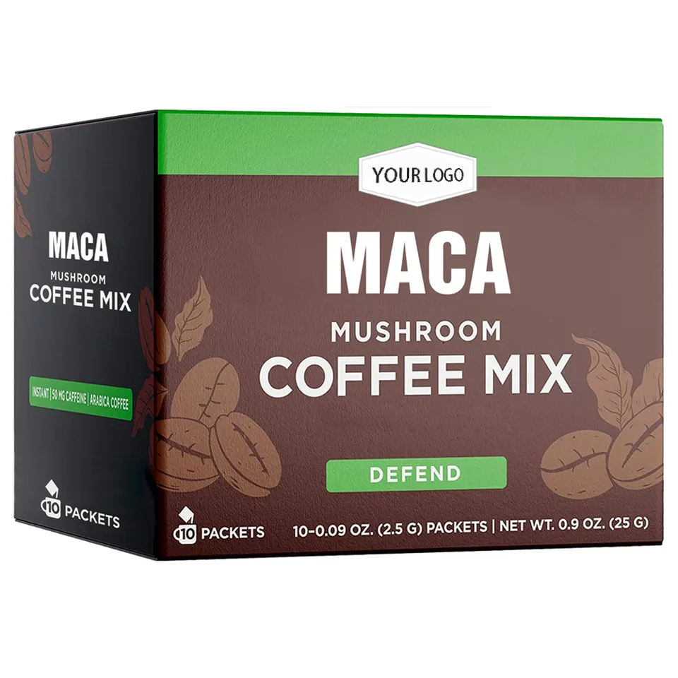 OEM/ODM Private Label Maca Energy Coffee Mushroom Extract Men Energy Support Maca Mushroom Coffee1