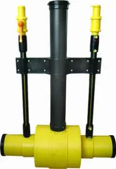 Hdpe Ball Valve With Double Blow Off Mouth 
