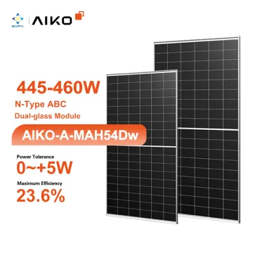 Aiko Solar EU: High Efficiency 445W to 460W Photovoltaic Solar Panels with 108 Cells, N-Type ABC Dual Glass Technology