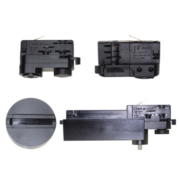 LEDEAST 4-Wire 3 Phase Track Rail Adapter - 3 Circuit Power Connector Joint for Line Track Light with DALI Coupler