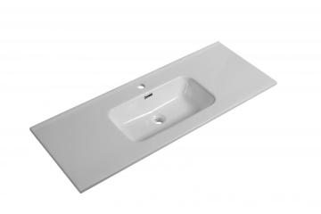 White Ceramic Rectangle Drop in Basin