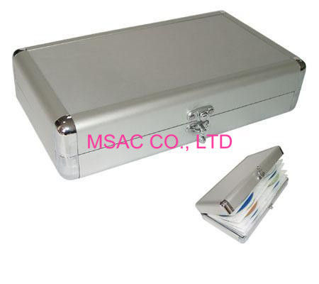 Silver Aluminum Cd Dvd Storage Case / Dvd Carrying Cases , 200*120*30mm