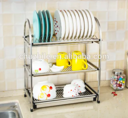 China Fashionable Stainless Steel Kitchen Dish Rack, China Best Kitchen Dish Rack, Kitchen Cabinet Factory Price Dish Rack