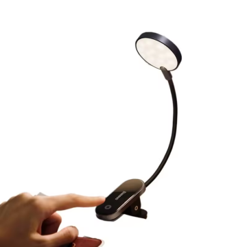Goldmore 2LED Clip Table Lamp: Wireless, Stepless Dimmable, USB Rechargeable Reading and Night Light