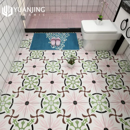 New 300x300mm Pink Colorful Porcelain Bathroom Floor and Wall Tiles with Anti-Slip Finish