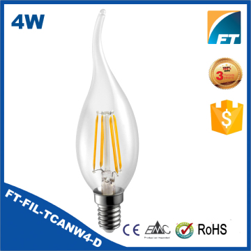 FT-FIL-TCANW4-D 4W E14 AC110/230V Dimmable LED Filament Candle Bulb