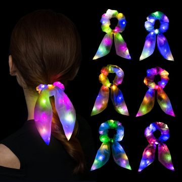 Hot Sale Light up LED Scrunchies for Girls: Party & Festival Decorations