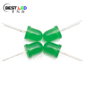 Super Bright 8mm Diffused Green LED Lamp 520nm